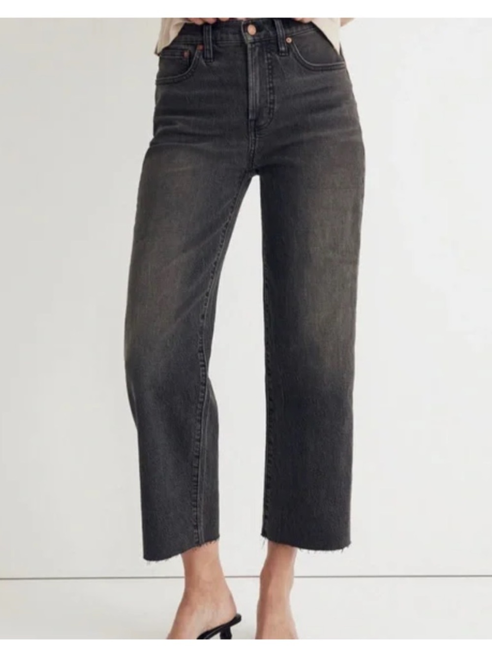 Madewell perfect vintage wide leg crop jeans 31T